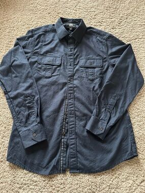 Rock & Republic Men’s Dark Blue Button-Down Shirt